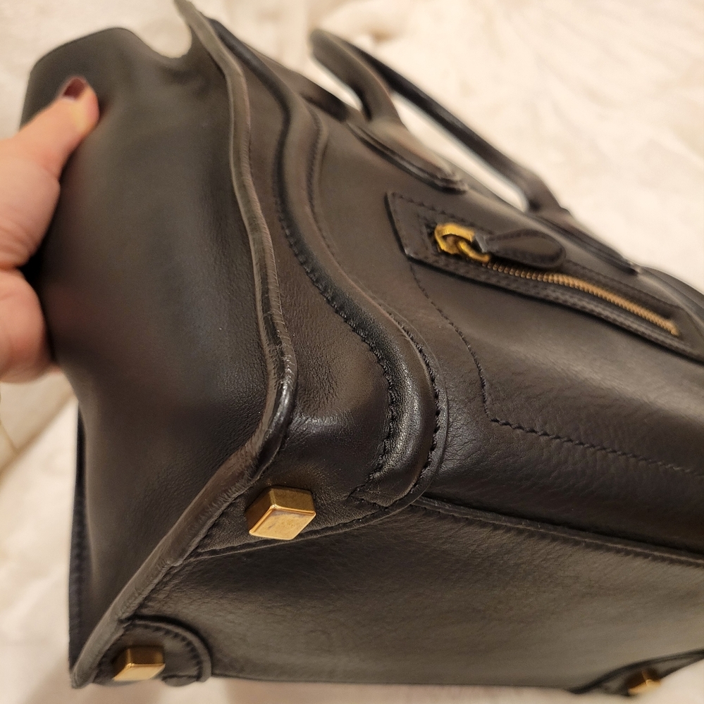 Celine Micro Luggage Tote Bag in black - Picture 6 of 16